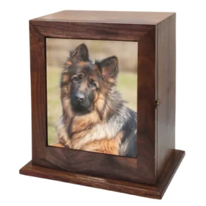 Elegant Wood Photo Urn
